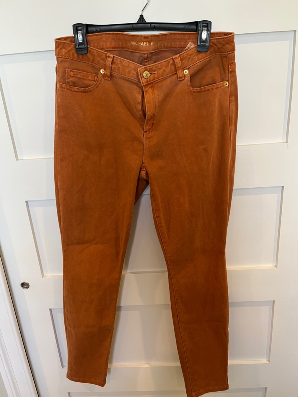 Michael Kors Women's Rust Orange Skinny Jeans